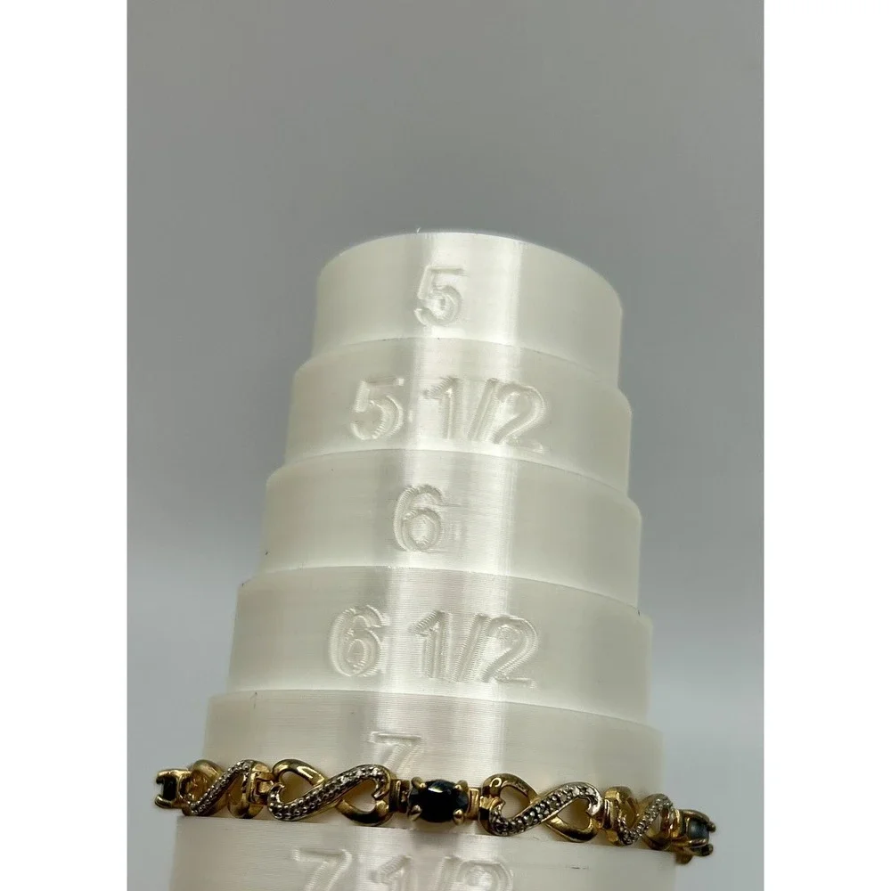 Blue Sapphire‎ 925 Vermeil Tennis Bracelet